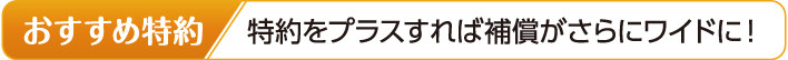 おすすめ特約　特約をプラスすれば補償がさらにワイドに！